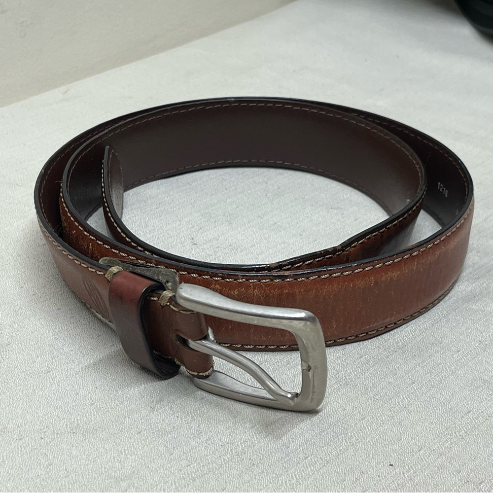 Fossil Men's Brown Leather Belt Size 42